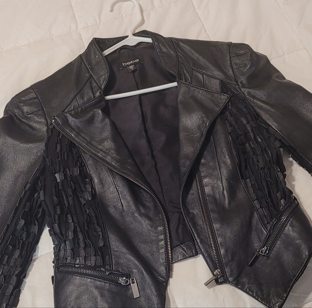 Bebe real leather jacket